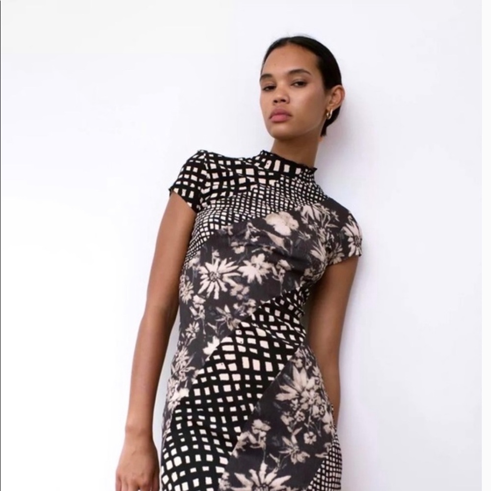 UO Nina Spliced Mini Dress